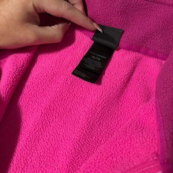 The North Face Women's Magenta Pink Fleece Zip Up Jacket Size XL - Picture 6 of 9